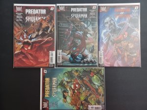 Predator versus Spider-Man #1 2 3 & 4 - 1-4 complete series + #1 Variant - NM