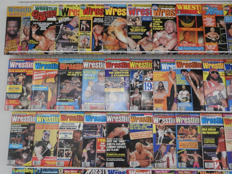 Huge Lot 100+ Vintage Wrestling Magazines W/ Flair, Rock, Hulk, Macho Man+ NICE!