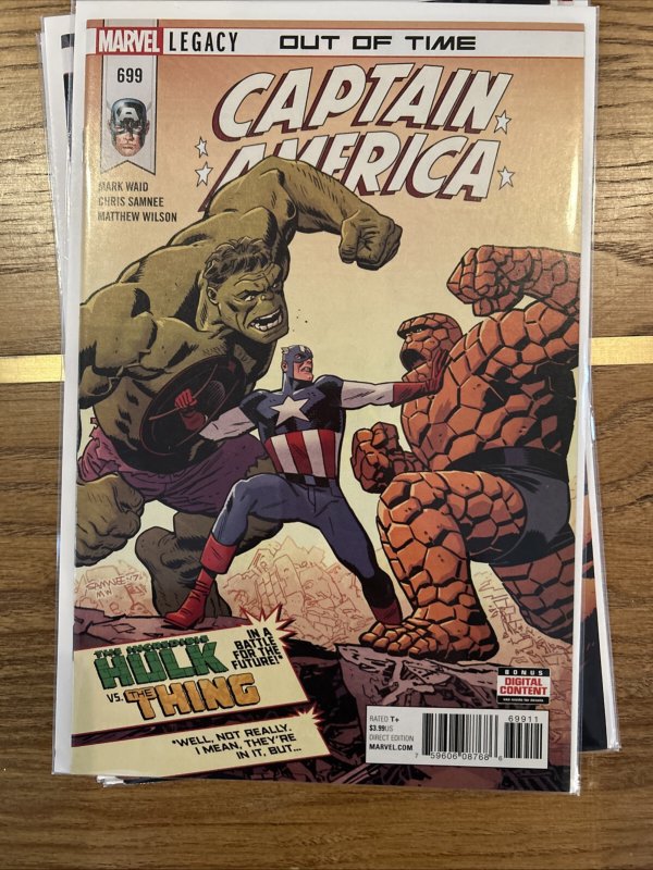 Captain America #695-700 LOT Samnee & Waid Marvel High Grade First Print