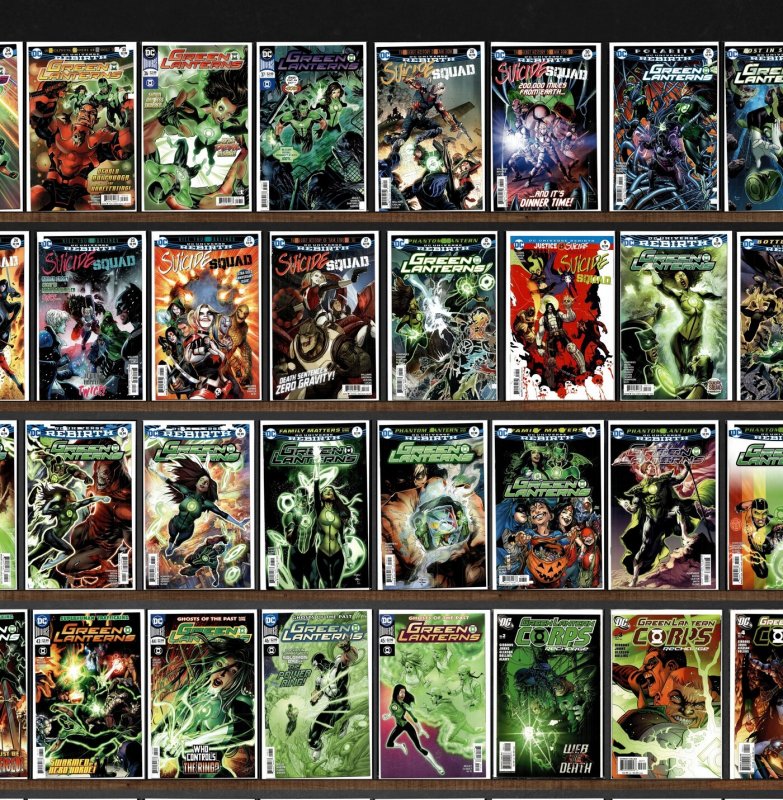 Huge Lot 140+ Comics with Green Lanterns, Suicide Squad, Jack Kirby& & More!