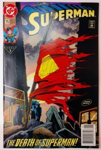 Superman #75 (7.5, 1993) Death of Superman & Doomsday