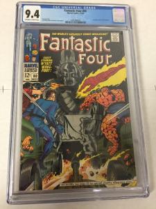 Fantastic Four 80 Cgc 9.4 Ow/w Pages 1st Tomazooma 