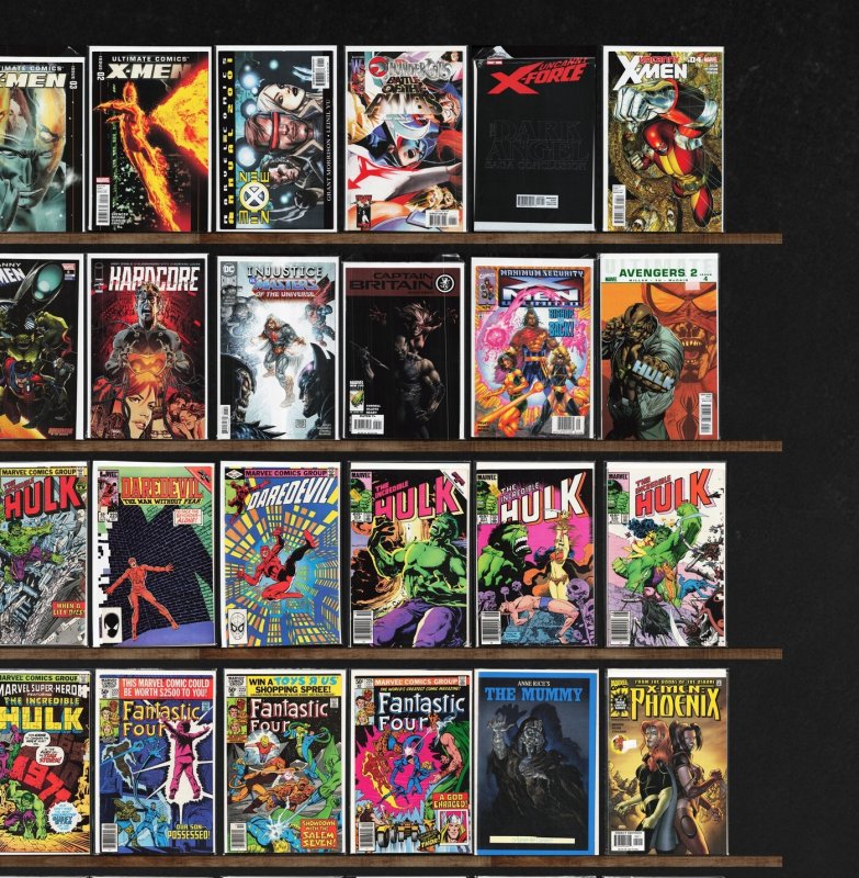 Huge Lot 150+ Comics with Marvel Super Heroes, The Incredible Hulk & More!