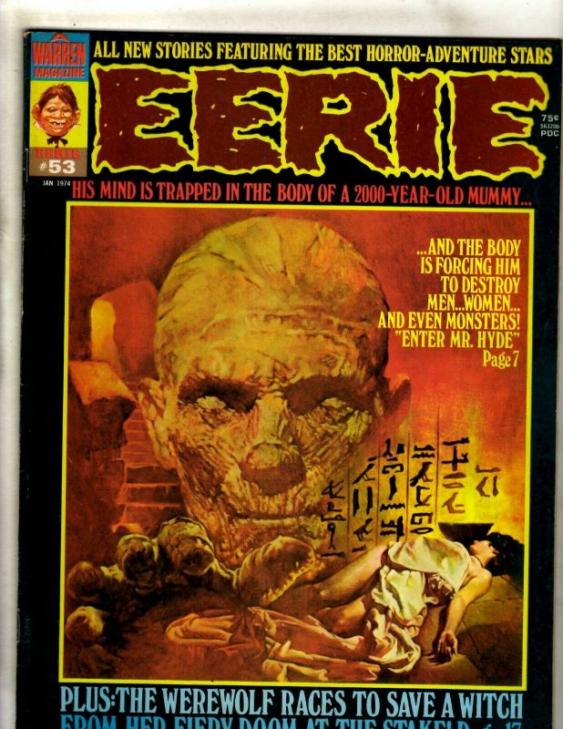 Lot Of 6 Eerie Warren Comic Book Magazines # 53 55 59 65 66 69 Horror Fear RS3