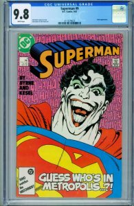Superman #9 // CGC 9.8 // comic book JOKER cover // 1987 // 2113276023