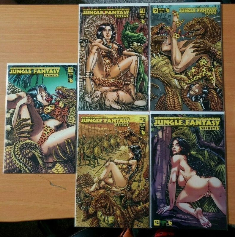 Jungle Fantasy Secrets 0 + 1-4 Queen Sasha VARIANT Complete Set Run! ~ NM