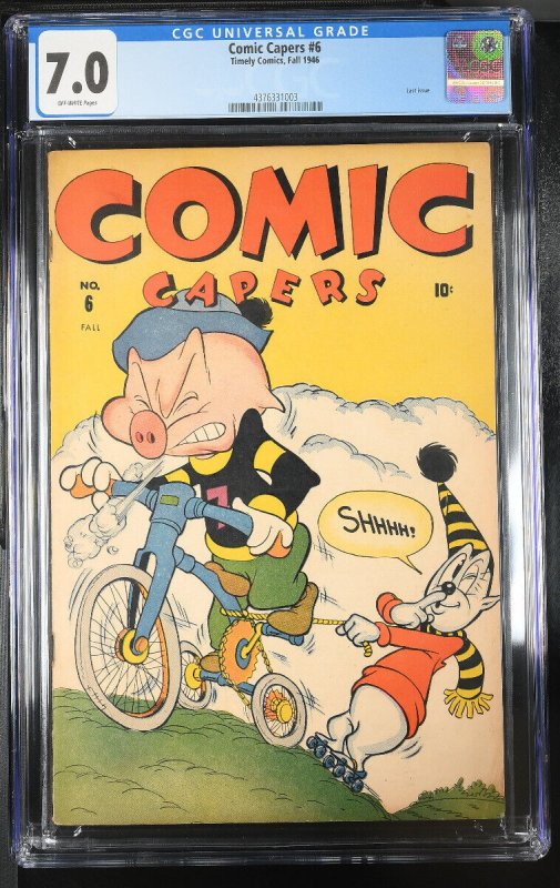 Comic Capers #6 CGC 7.0 Timely-Last issue-comic book 4376331003