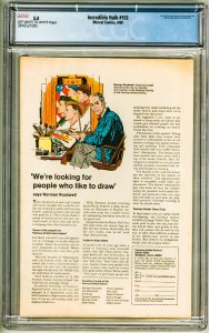 The Incredible Hulk #102 (1968) CGC 5.0! OWW Pages!