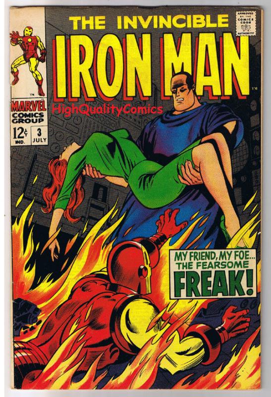 IRON MAN #3, VF+, Freak, Johnny Craig, Movie, 1968,Silver age,more in store (c)