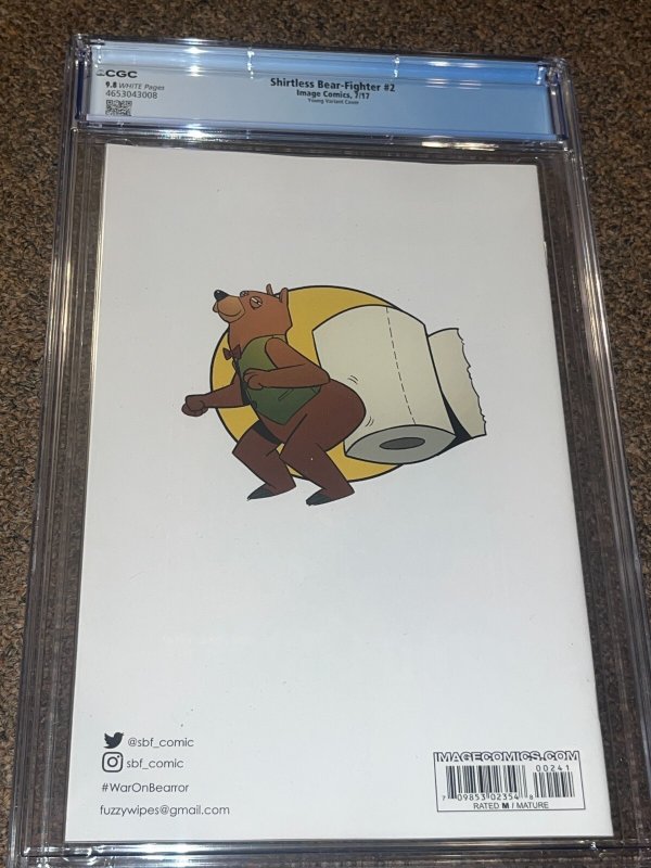 Shirtless Bear Fighter 2 (2017), Rare Skottie Young 1:15 Variant, CGC Graded 9.8