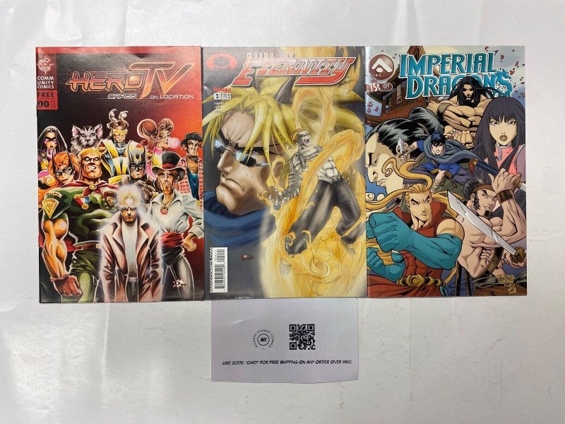 3 COMM comic books Hero TV #00 Heirs Eternity #2 Imperial Dragons #1 54 KM19