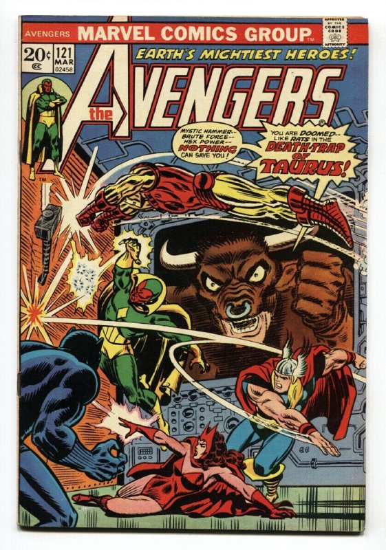 AVENGERS #121 comic book-IRON MAN-vision-Thor-captain america-1974 