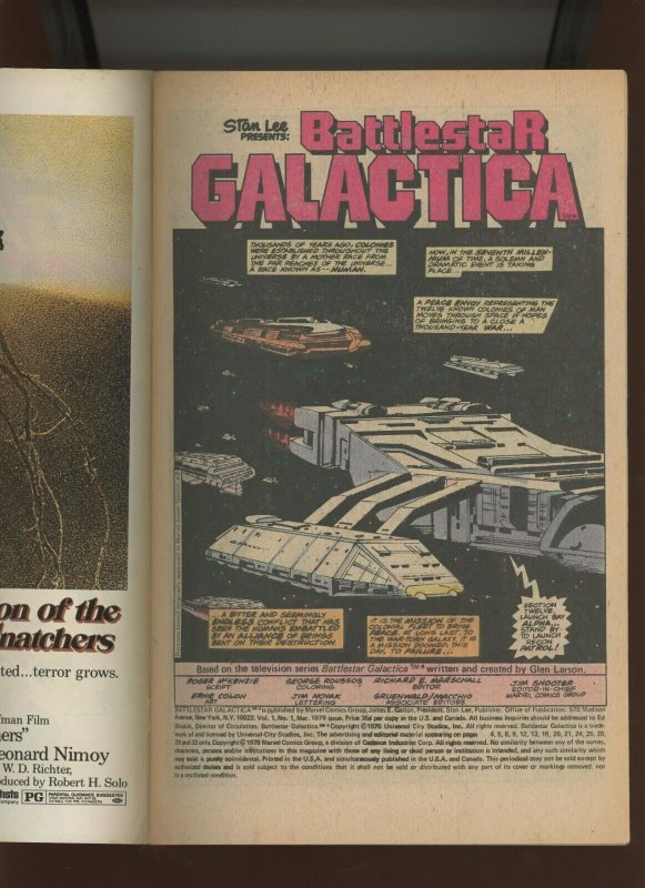 (1979) Battlestar Galactica #1: BRONZE AGE! KEY! WHITMAN VARIANT! (7.0/7.5)