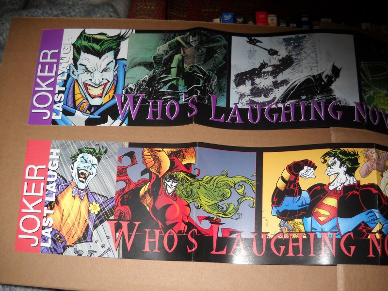 2001 Joker Last Laugh 4-part Poster 5 1/2 x 34