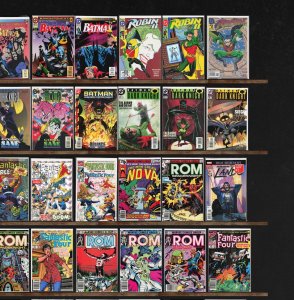 Huge Lot 150+ Comics with Rom, Batman, The Spectacular Spider-Man & More!