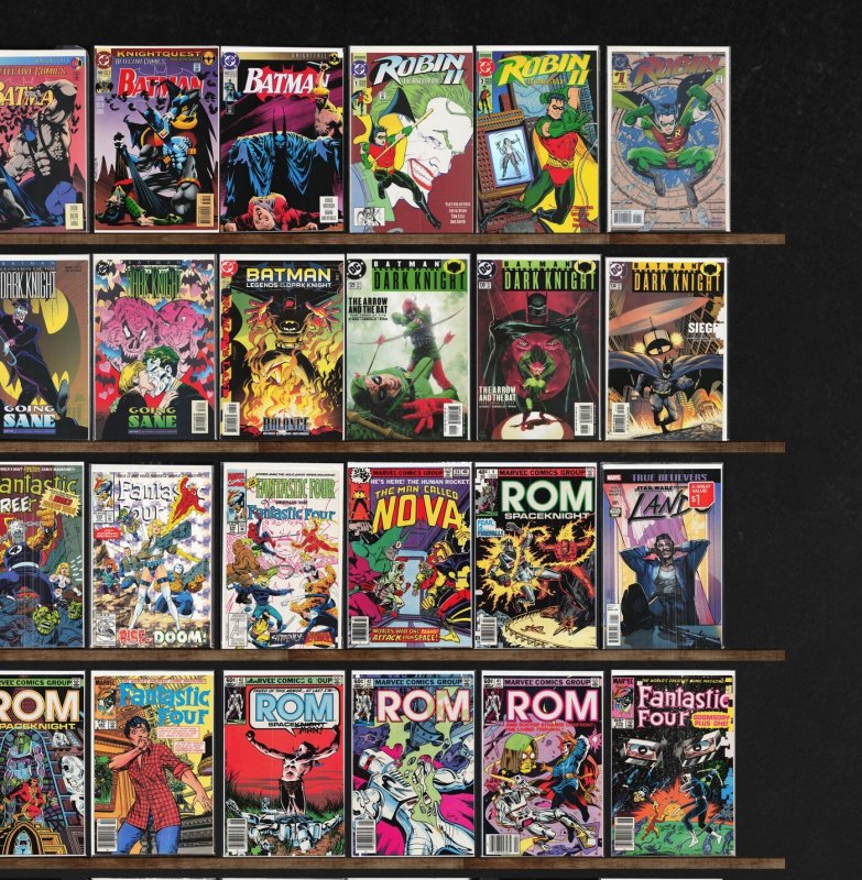 Huge Lot 150+ Comics with Rom, Batman, The Spectacular Spider-Man & More!