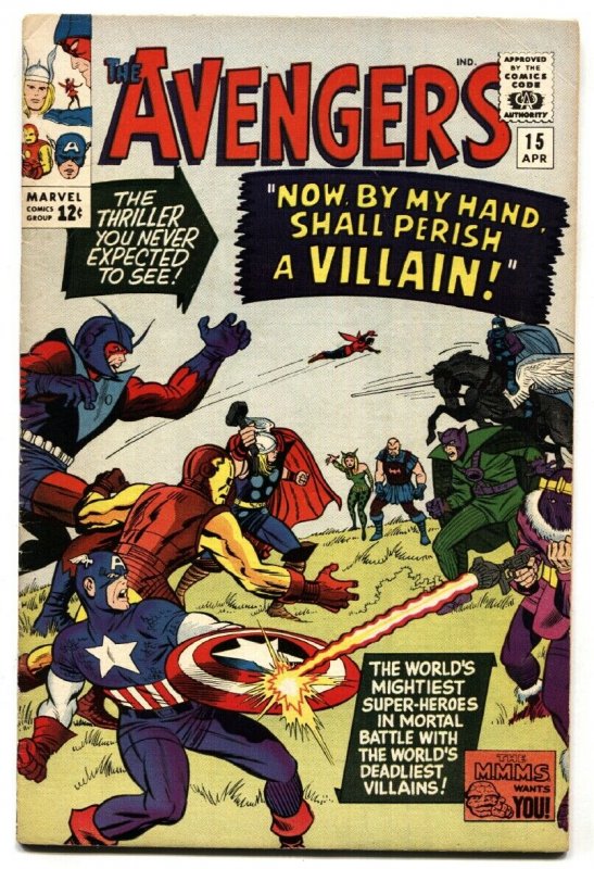 Avengers #15 1965- Marvel Silver Age- Captain America VG+