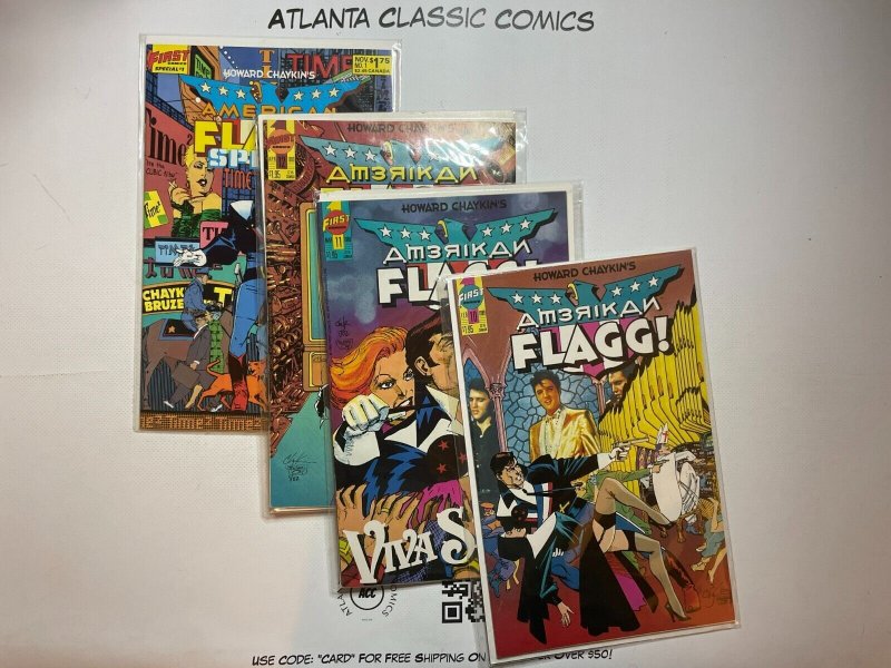 Lot Of 4 Comic Books First Comics American FLAGG #1 10 11 12  47 MT4