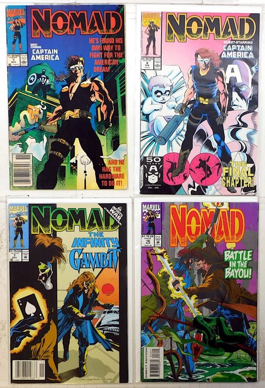 Nomad Lot 4 #1 Newsstand, 4, 7, 16 1990 Marvel Limited Series Gambit Comics
