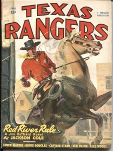 TEXAS RANGERS  JUNE 1948-HERO PULP FEATURES JIM HATFIELD-LONE WOLF AVENGER-NE...