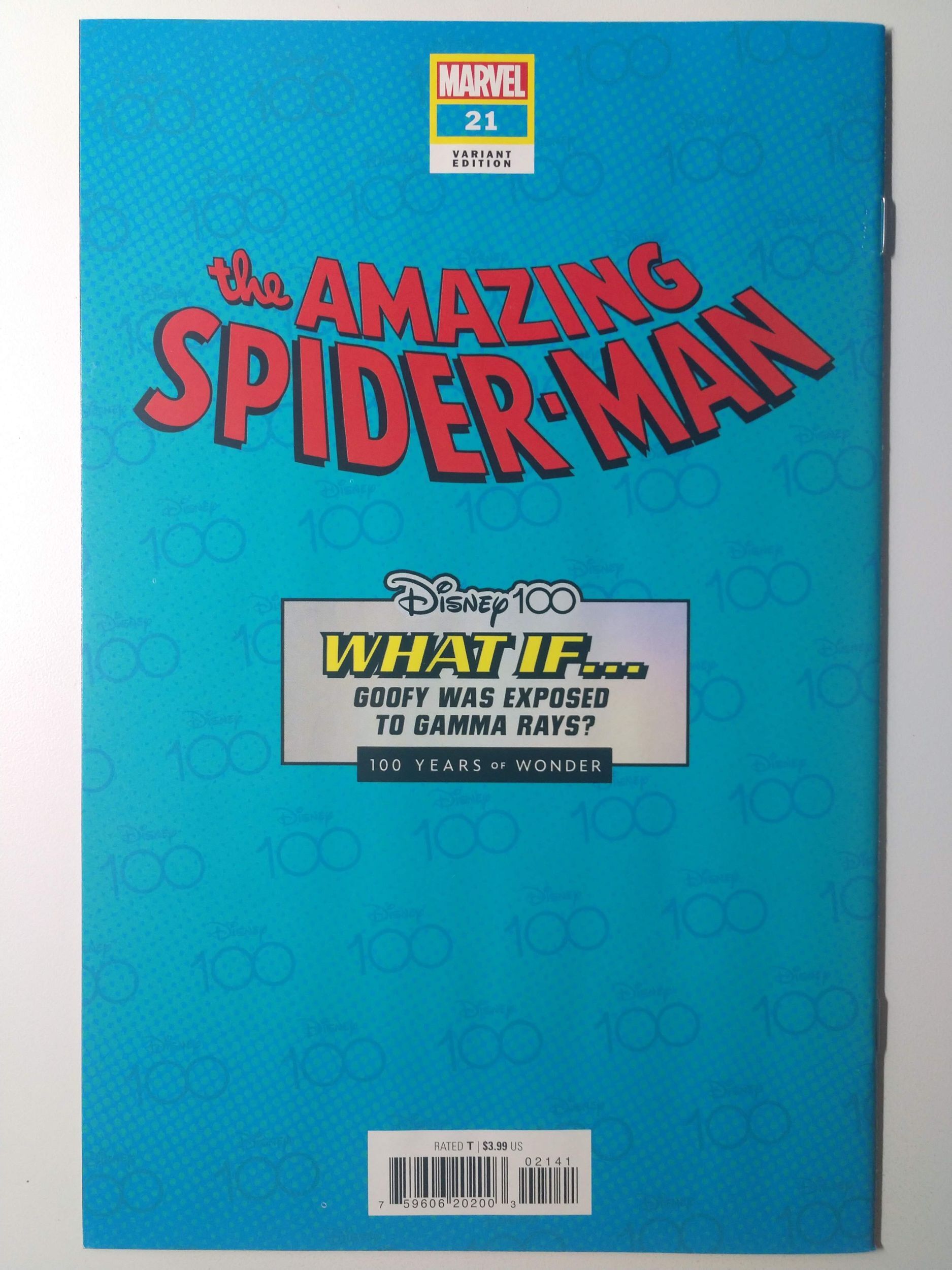 Amazing Spider Man 21 2023 100th Anniversary Disney Variant Comic Books Silver Age