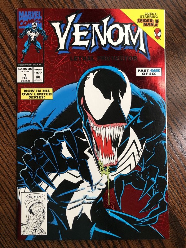 Venom Lethal Protector #1 PRIMO!!! Red Foil 1993 Marvel 