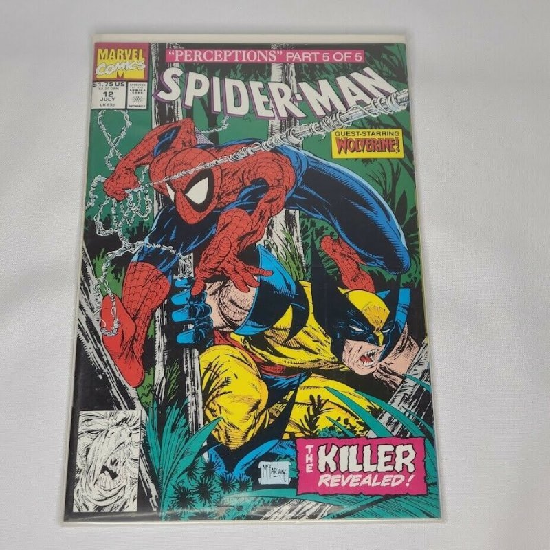 Spider-Man 12 Marvel 1991 VF/NM Todd McFarlane Wolverine Wendigo