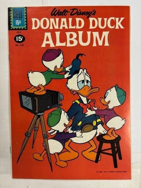 DONALD DUCK ALBUM FOUR COLOR 1182 (July 1961) VF/NM DELL Hasty Hook Up B/C