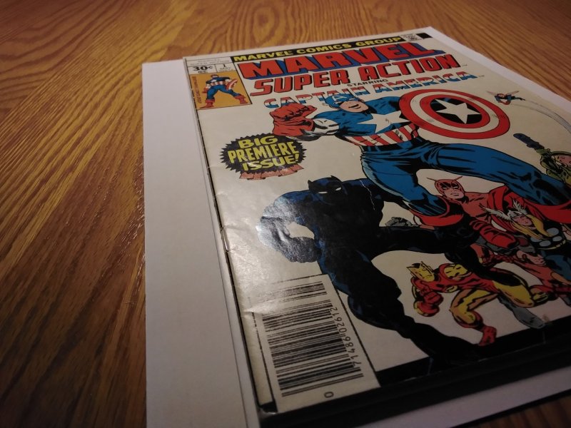 Captain America Marvel Super Action #1 (1977) Avengers Black Panther Thor