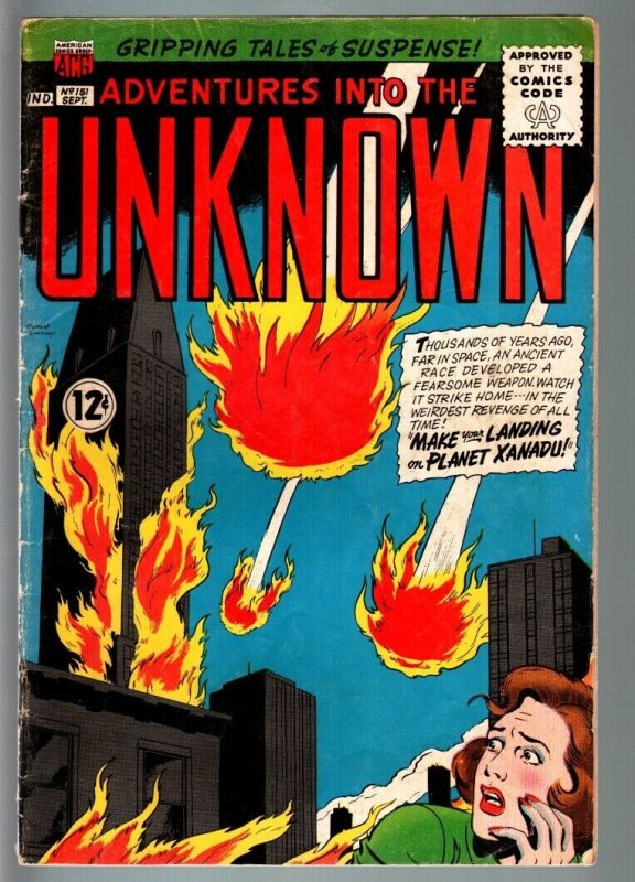ADVENTURES INTO THE UNKNOWN #151-HORROR/SCI-FI-SILVER AGE-VG+ VG+