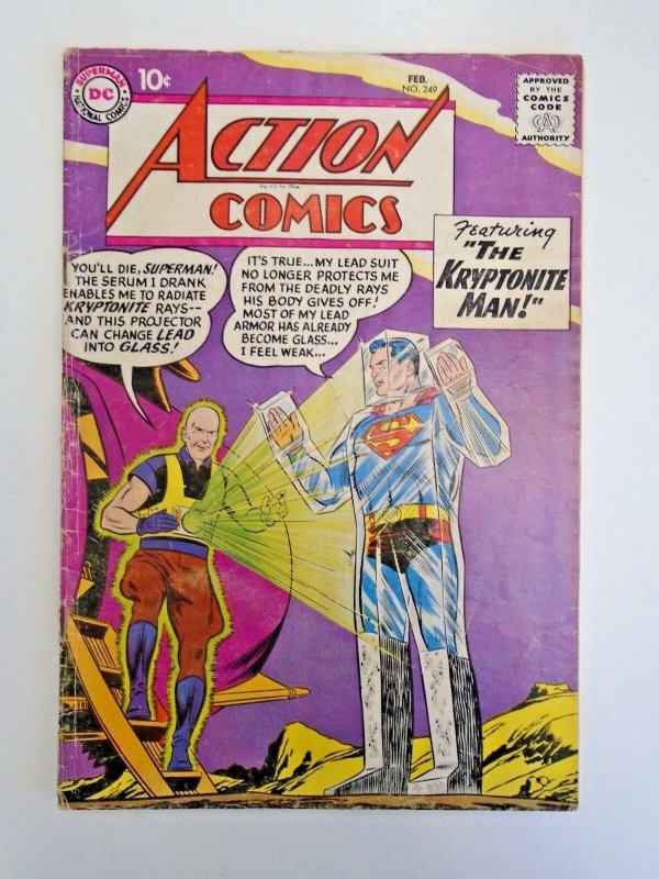 Action Comics 249 in VG condition 