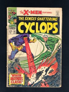 The X-Men #45 (1968) FR/GD Magneto, Scarlet Witch, Quicksilver, Origin of Iceman