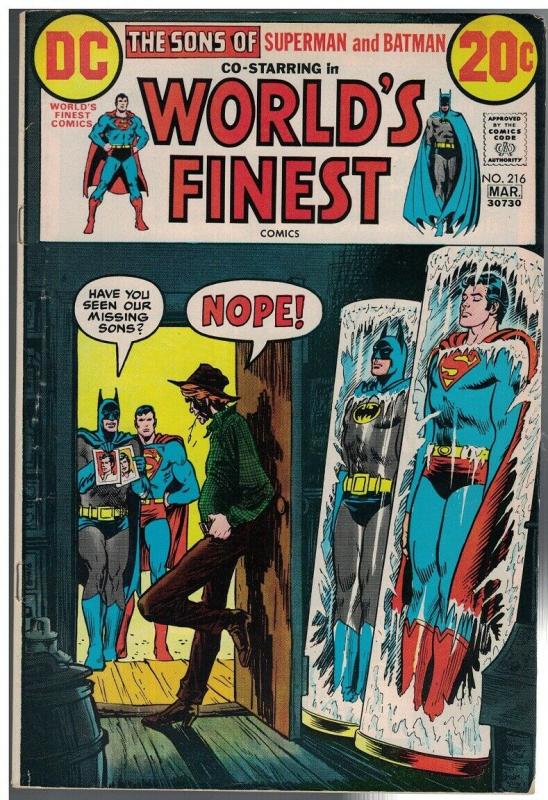 WORLDS FINEST 216 VG-F Mar. 1973 COMICS BOOK