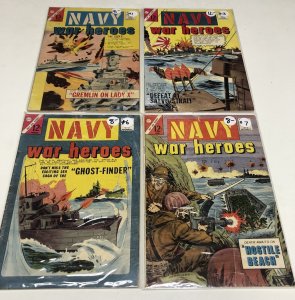 Navy War Heroes (1965) Set Issues # 1,3,6,7 • Charlton • Silver Age • Army Force