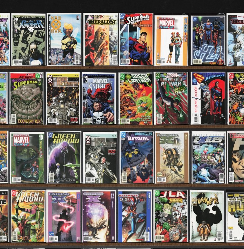 Huge Lot 150+ Comics with U.S. War Machine, Exiles, Ultimate Spider-Man & More!