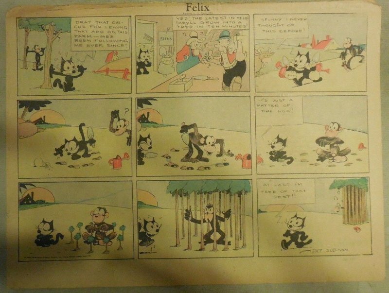 Felix The Cat Sunday Page by Otto Mesmer from 7/6/1930 Size: 11 x 15 inches