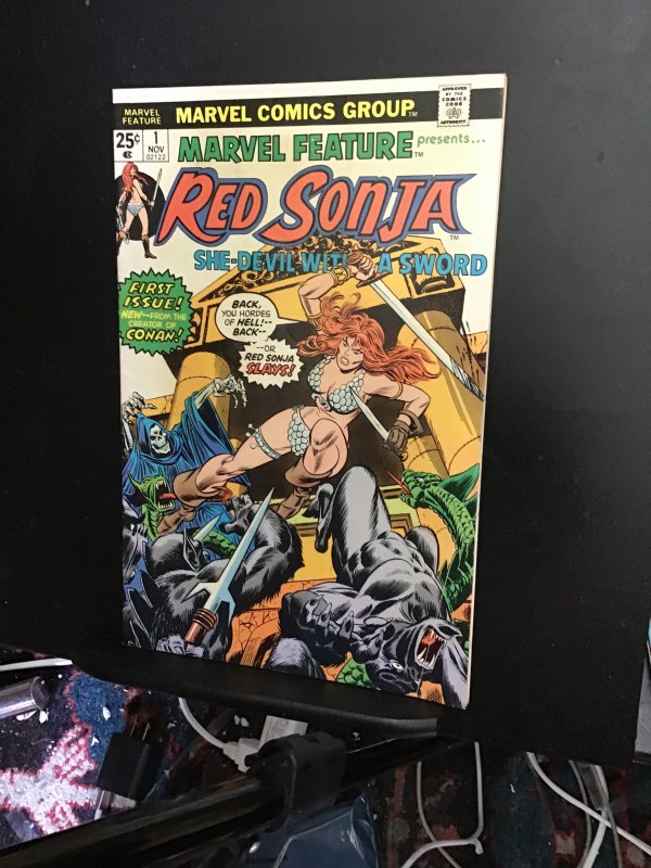 Marvel Feature #1  (1975) first solo Red Sonja! High-grade beauty! VF/NM Wow!