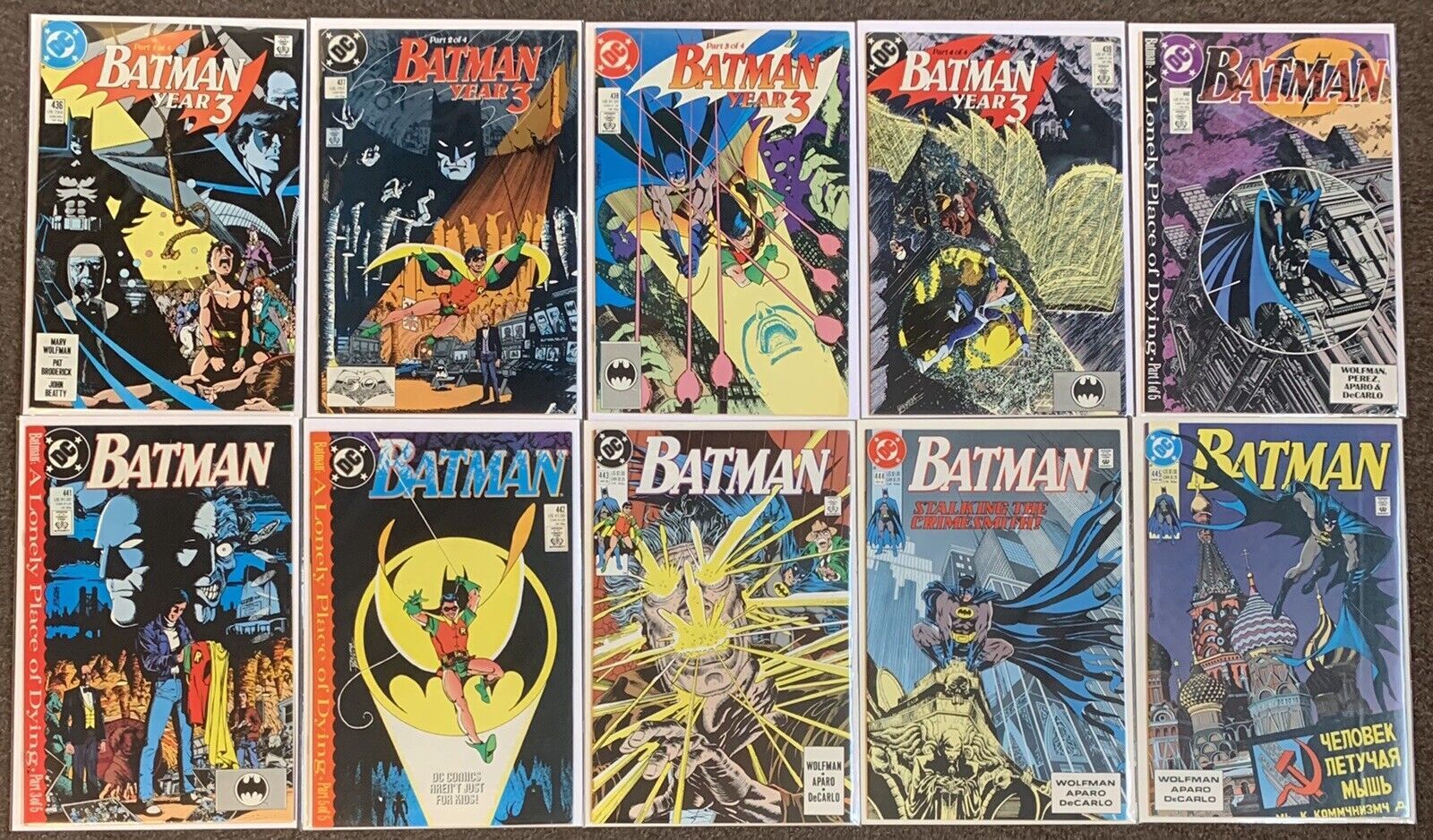 Batman 436,437,438,439,440,441,442,443,444,445 DC Year 3 A Lonely Place Of  Dying | Comic Books - Modern Age, Batman / HipComic