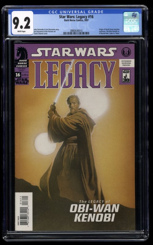 Star Wars: Legacy #16 CGC NM- 9.2 White Pages 1st Darth Stryfe!