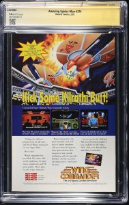 The Amazing Spider-Man (1993) # 374 (CGC 9.8 WP)  Signed Mark Bagley