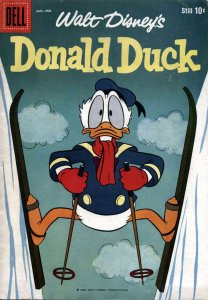 Donald Duck (Walt Disney's) #63 FN ; Dell | January 1959 Snow Skiing