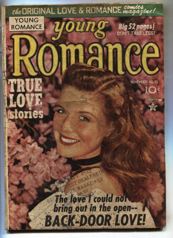 YOUNG ROMANCE #15 Suggestive cover Back Door Love! -SIMON & JACK KIRBY