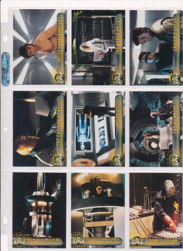 2000 Topps X-Men movie Cards Set of 72, Wolverine, Storm,Toad, Professor X etc