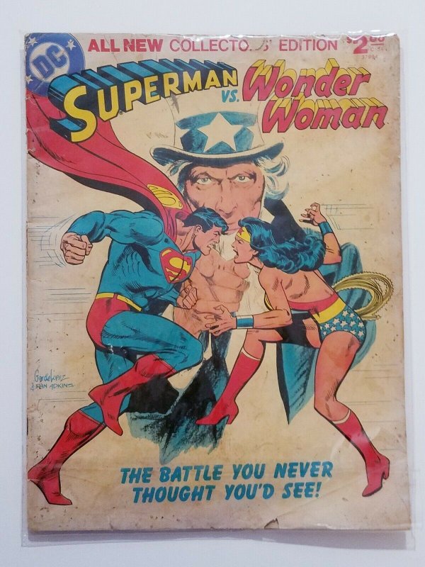 1978 SUPERMAN VS. WONDER WOMAN #C-54 LIMITED COLLECTORS TREASURY EDITION GIANT