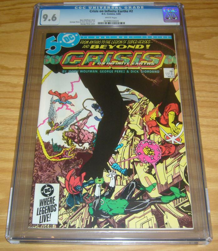 Crisis on Infinite Earths #2 CGC 9.6 marv wolfman - george perez - dc comics