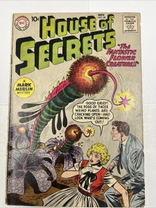 HOUSE OF SECRETS #38 1960 SOLID VG/FN NICE AD FOR JUSTICE LEAGUE#1,MARK MERLIN