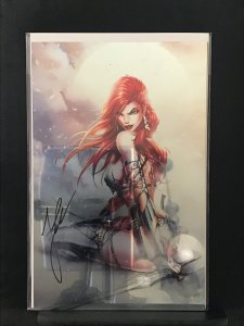 Immortal Red Sonja #1 signed by Jamie Tyndall with COA virgin metal cvr