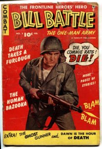 Bill Battle The One-Man Army #3--1953--Fawcett--Commie Rats--comic book