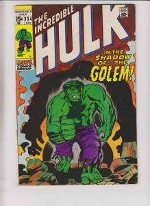 Incredible Hulk #134 FN roy thomas - herb trimpe - bronze age - the golem 1970