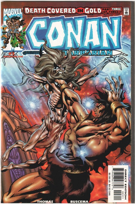 Conan: Death Covered in Gold #1, 2, 3 (1999) Conan COMPLETE SET!